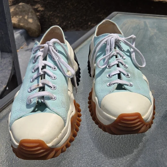 Converse Run Star Sz 8 Men Motion Platform 90s Turquoise White Sneaker - Picture 10 of 16